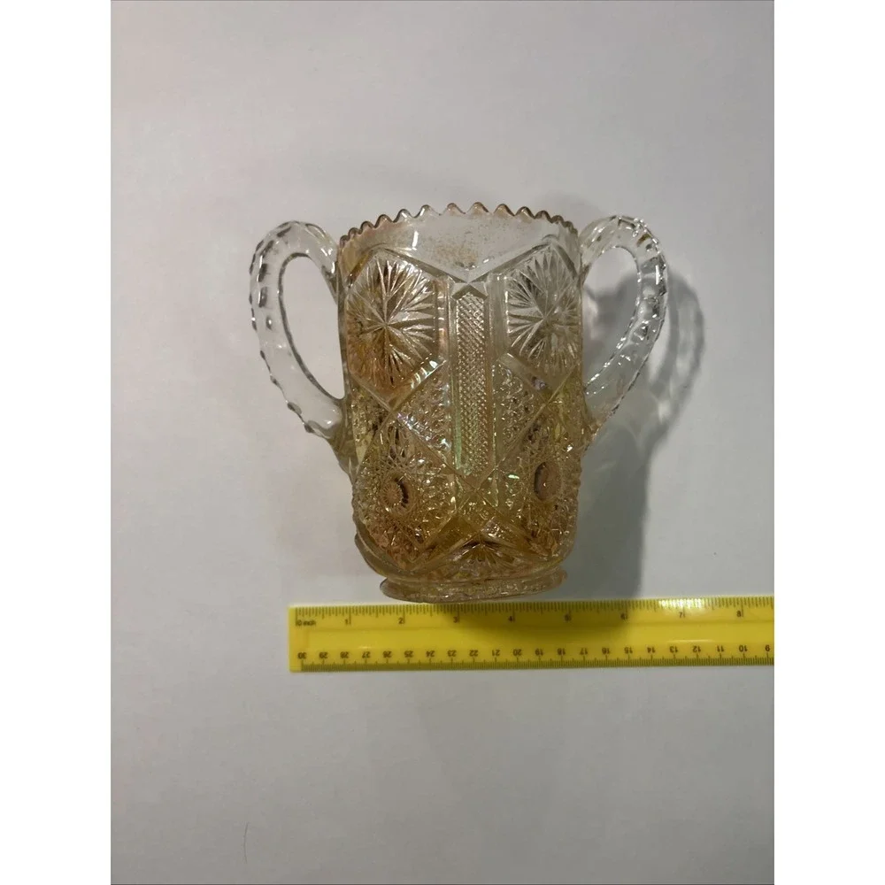 Imperial Glass Co Star/File Pattern Sawtooth Rim 5.5